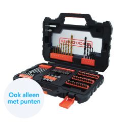 BLACK & DECKER 76-delige boor/bit-set